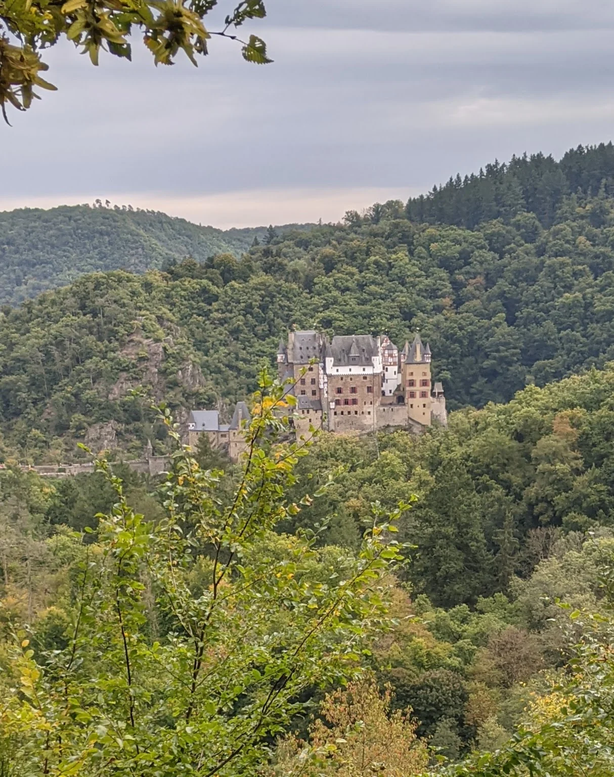 Eltz Castle perched above the Elz River in the Eifel region